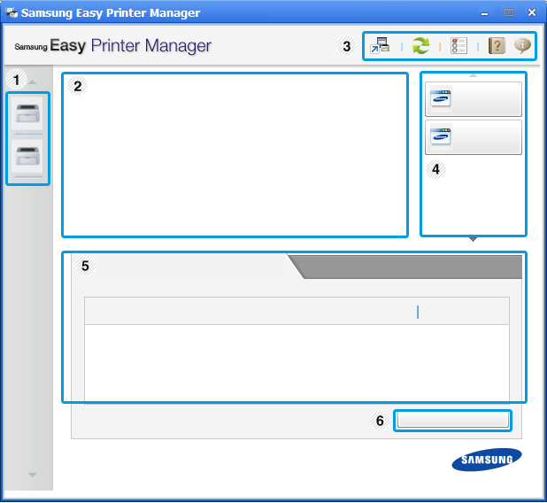 Använda Samsung Easy Printer Manager